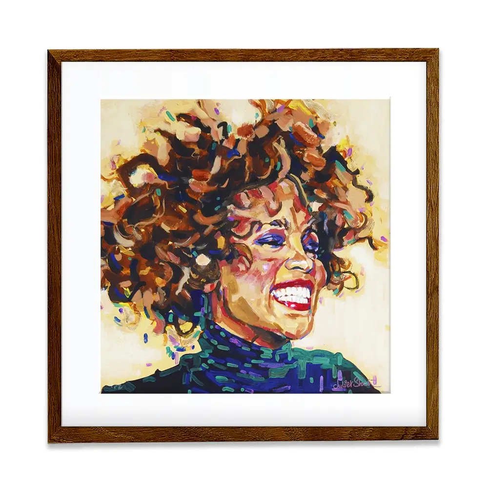 Whitney Houston I Wanna Dance Square Framed Art Print Whitney Houston I Wanna Dance Square Framed Art Print wall art product Juliet Stockton