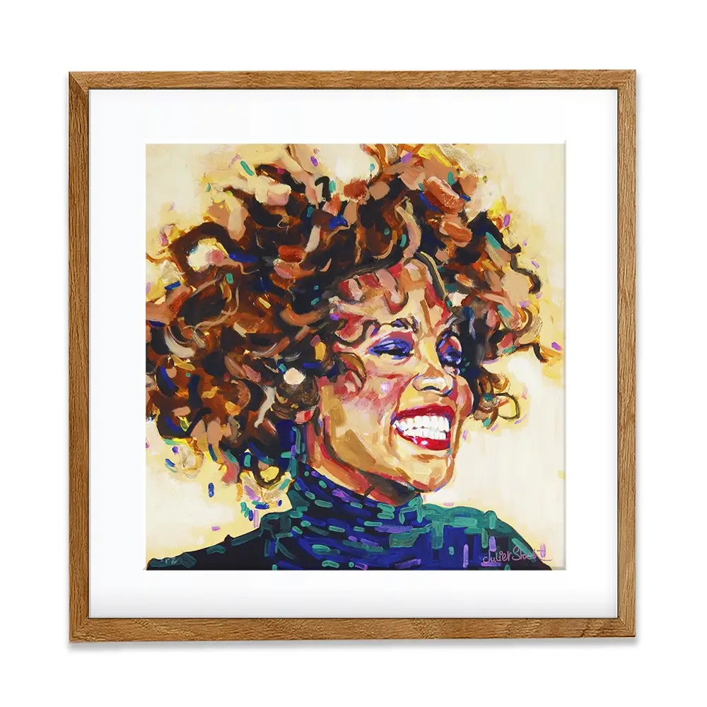 Whitney Houston I Wanna Dance Square Framed Art Print Whitney Houston I Wanna Dance Square Framed Art Print wall art product Juliet Stockton