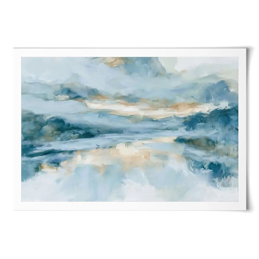Wide Abstract Sea Horizon Art Print Wide Abstract Sea Horizon Art Print wall art product Chromatic Storm Studio