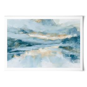 Wide Abstract Sea Horizon Art Print Wide Abstract Sea Horizon Art Print wall art product Chromatic Storm Studio