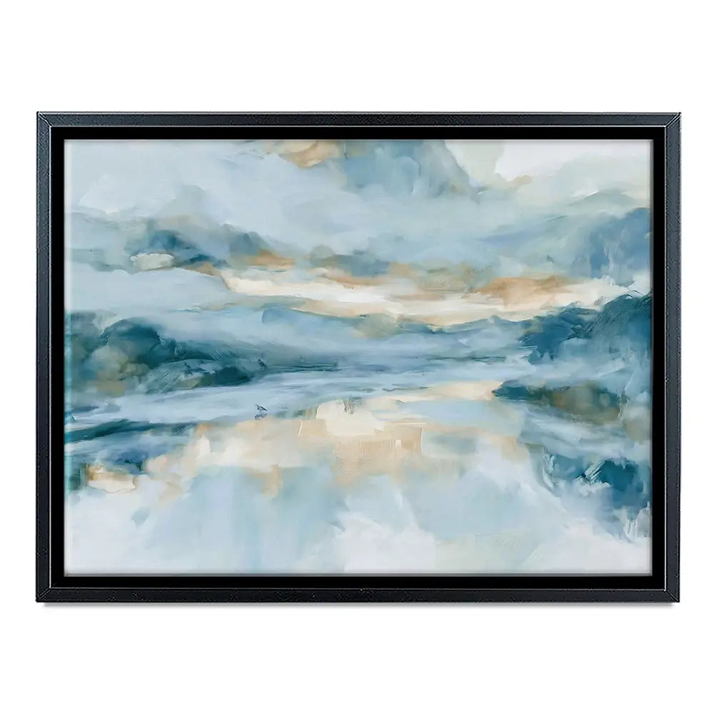 Wide Abstract Sea Horizon Canvas Print Wide Abstract Sea Horizon Canvas Print wall art product Chromatic Storm Studio