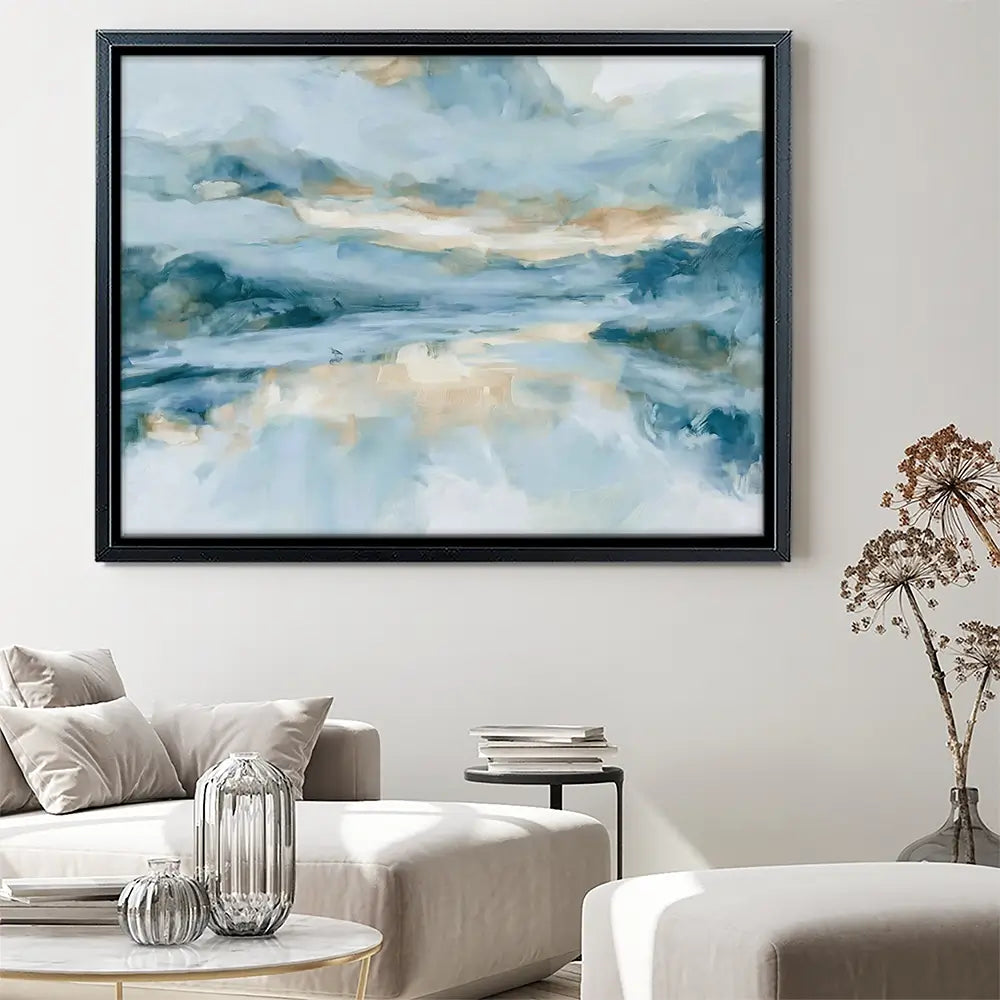 Wide Abstract Sea Horizon Canvas Print Wide Abstract Sea Horizon Canvas Print wall art product Chromatic Storm Studio