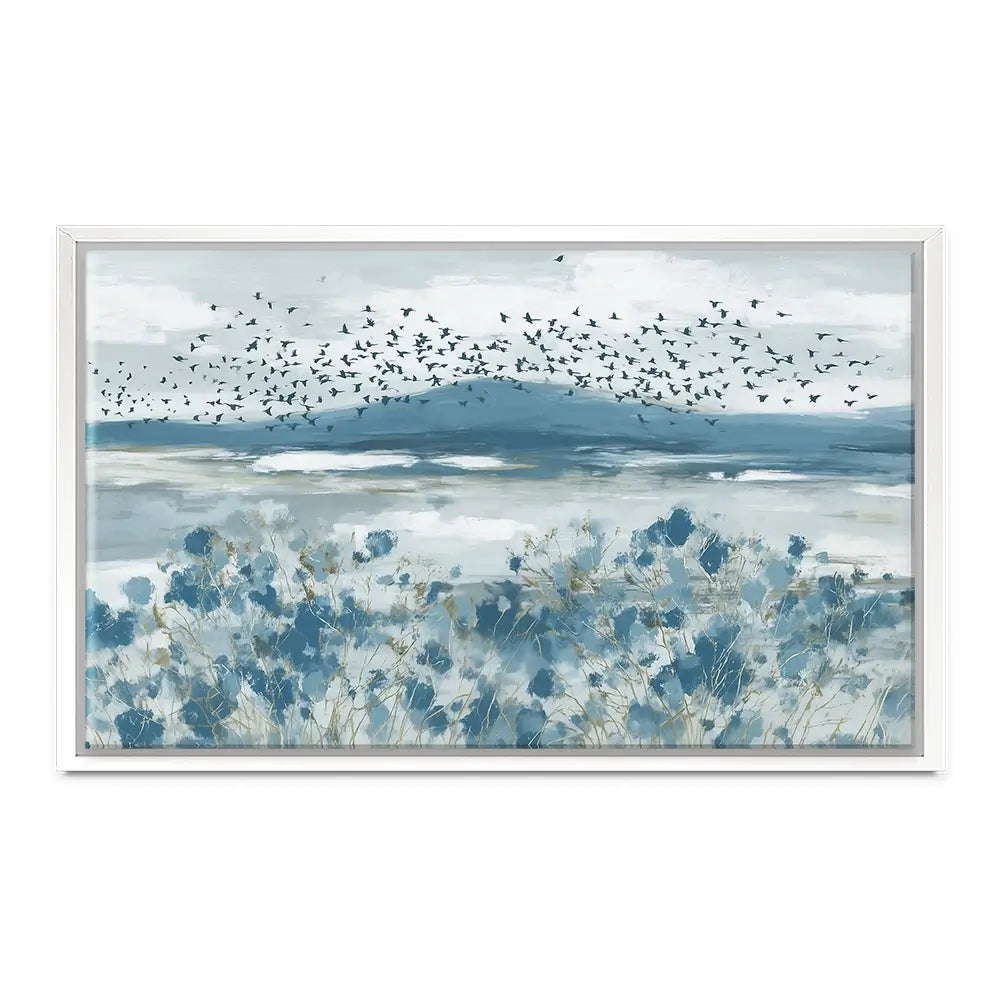 Wide Flock Wildflower Field Canvas Print Wide Flock Wildflower Field Canvas Print wall art product Chromatic Storm Studio