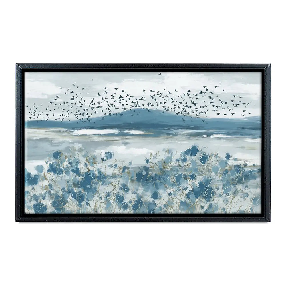 Wide Flock Wildflower Field Canvas Print Wide Flock Wildflower Field Canvas Print wall art product Chromatic Storm Studio