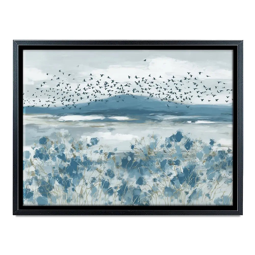 Wide Flock Wildflower Field Canvas Print Wide Flock Wildflower Field Canvas Print wall art product Chromatic Storm Studio