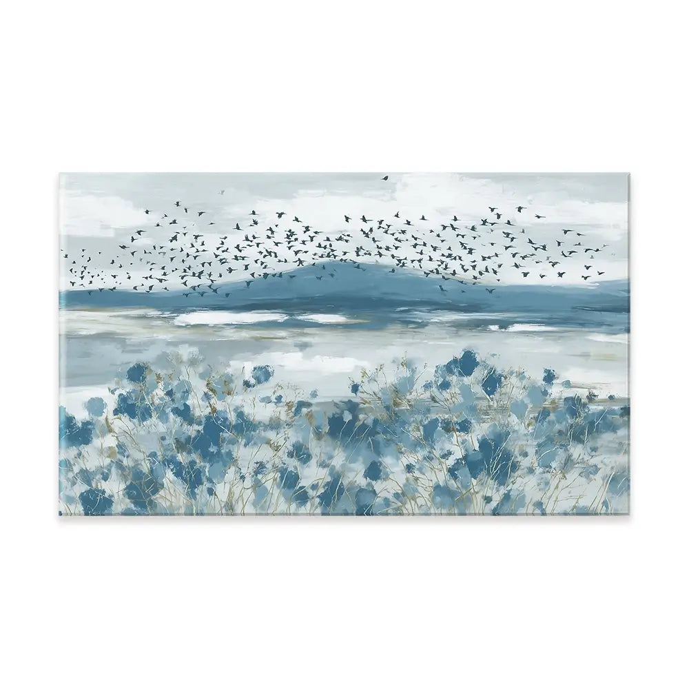 Wide Flock Wildflower Field Canvas Print Wide Flock Wildflower Field Canvas Print wall art product Chromatic Storm Studio