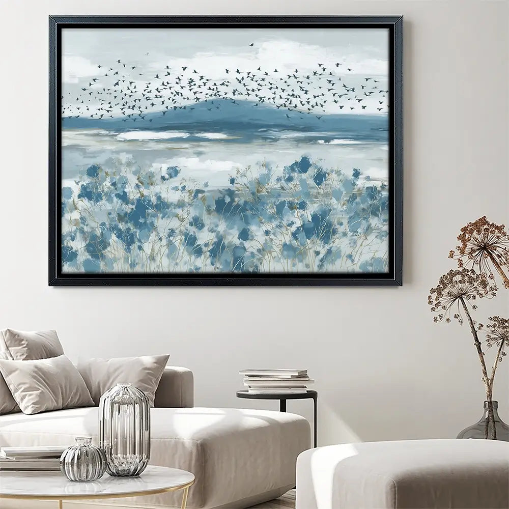 Wide Flock Wildflower Field Canvas Print Wide Flock Wildflower Field Canvas Print wall art product Chromatic Storm Studio