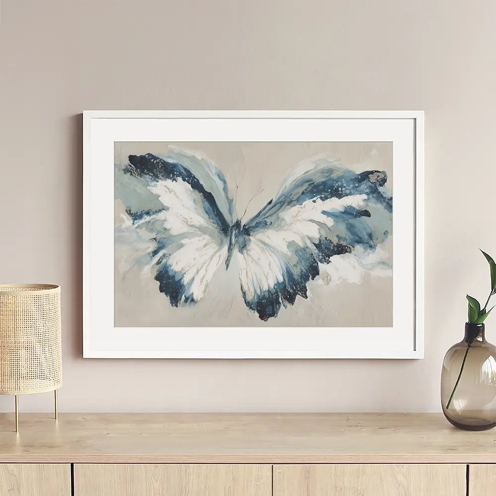 Wide Wing Butterfly Sketch Framed Art Print Wide Wing Butterfly Sketch Framed Art Print wall art product Chromatic Storm Studio