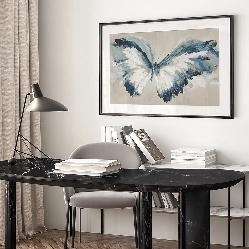 Wide Wing Butterfly Sketch Framed Art Print Wide Wing Butterfly Sketch Framed Art Print wall art product Chromatic Storm Studio