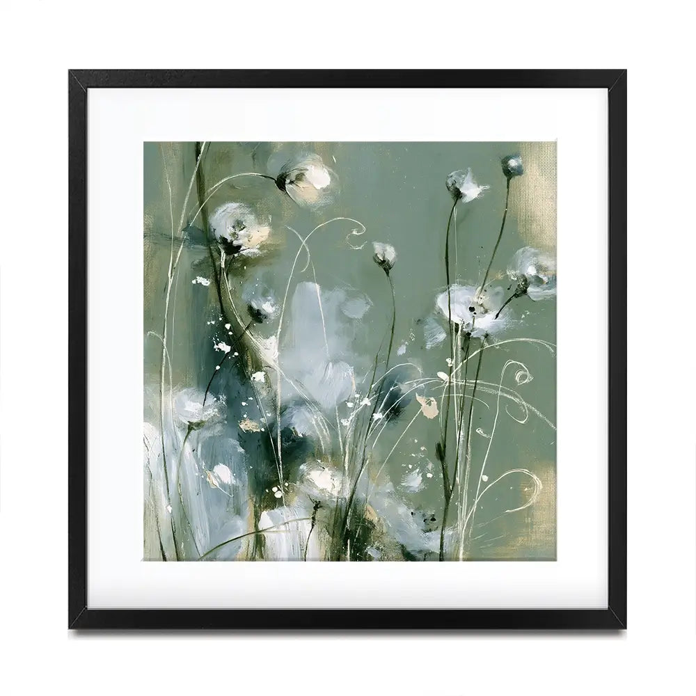 Wild Anemone Stems Square Framed Art Print Wild Anemone Stems Square Framed Art Print wall art product Chromatic Storm Studio