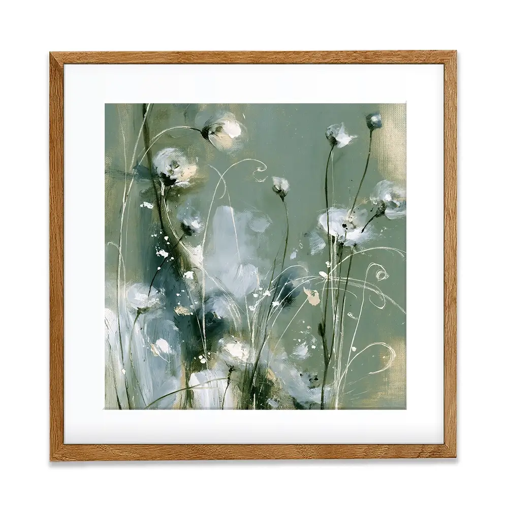 Wild Anemone Stems Square Framed Art Print Wild Anemone Stems Square Framed Art Print wall art product Chromatic Storm Studio