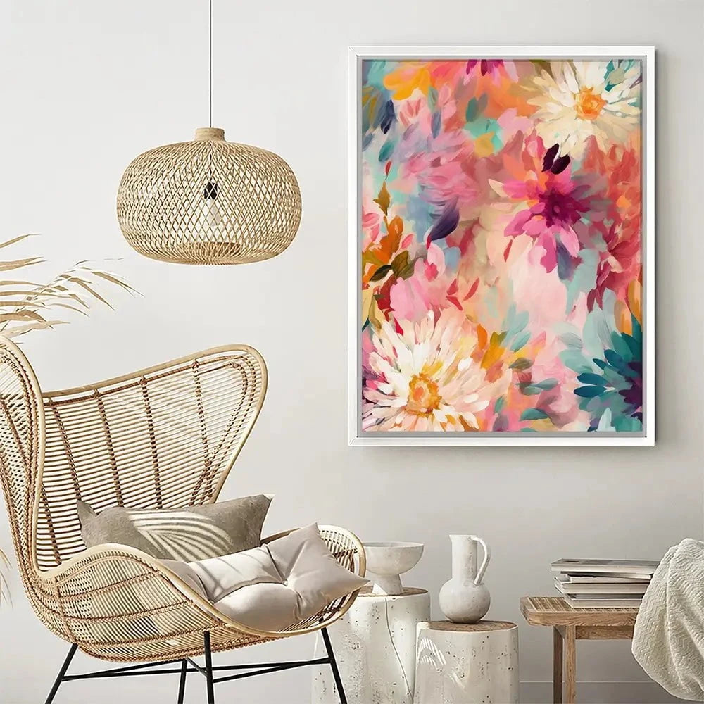 Wild Colourful Flowers Canvas Print Wild Colourful Flowers Canvas Print wall art product Treechild