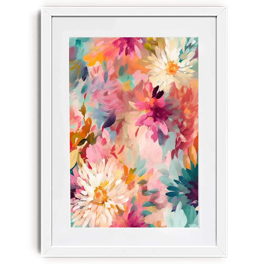 Wild Colourful Flowers Framed Art Print Wild Colourful Flowers Framed Art Print wall art product Treechild