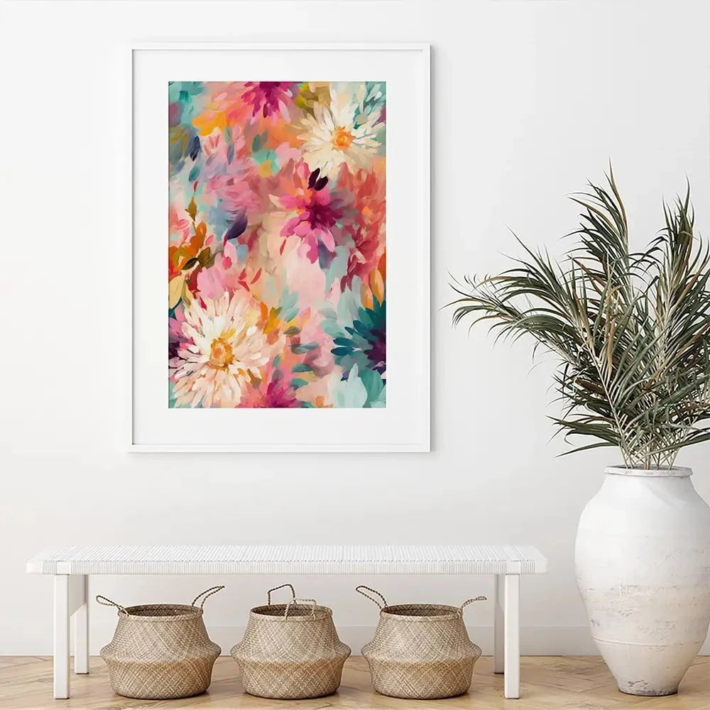 Wild Colourful Flowers Framed Art Print Wild Colourful Flowers Framed Art Print wall art product Treechild