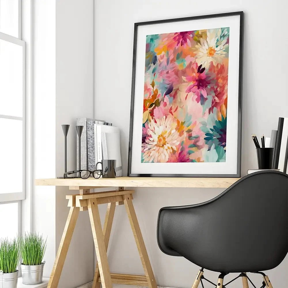 Wild Colourful Flowers Framed Art Print Wild Colourful Flowers Framed Art Print wall art product Treechild