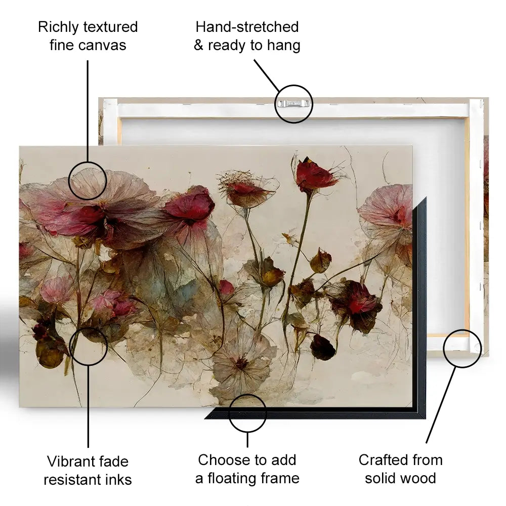 Wild Dry Roses Oversized Canvas Print Wild Dry Roses Oversized Canvas Print wall art product Treechild