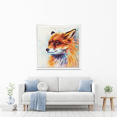 Wild Fox Square Canvas Print wall art product Lidi Di / Shutterstock