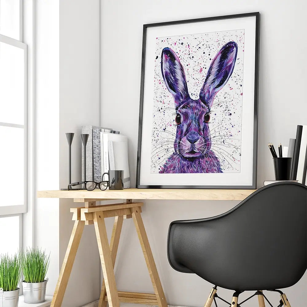 Wild Hare Hallie Framed Art Print Wild Hare Hallie Framed Art Print wall art product Emma LC Art