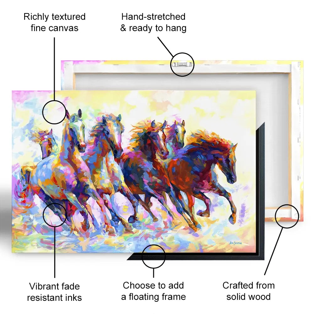 Wild Horses Running Canvas Print Wild Horses Running Canvas Print wall art product Leon Devenice