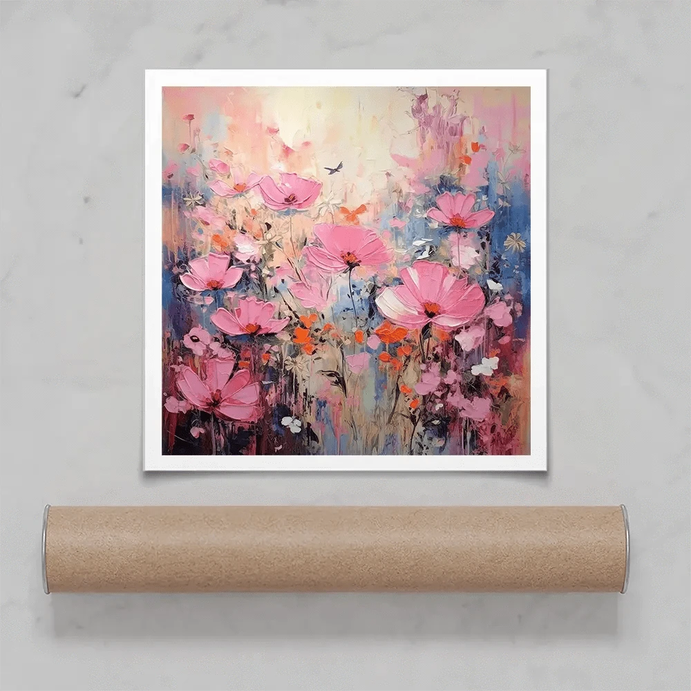 Wild Pink Meadow Square Art Print Wild Pink Meadow Square Art Print wall art product David Alexander Elder