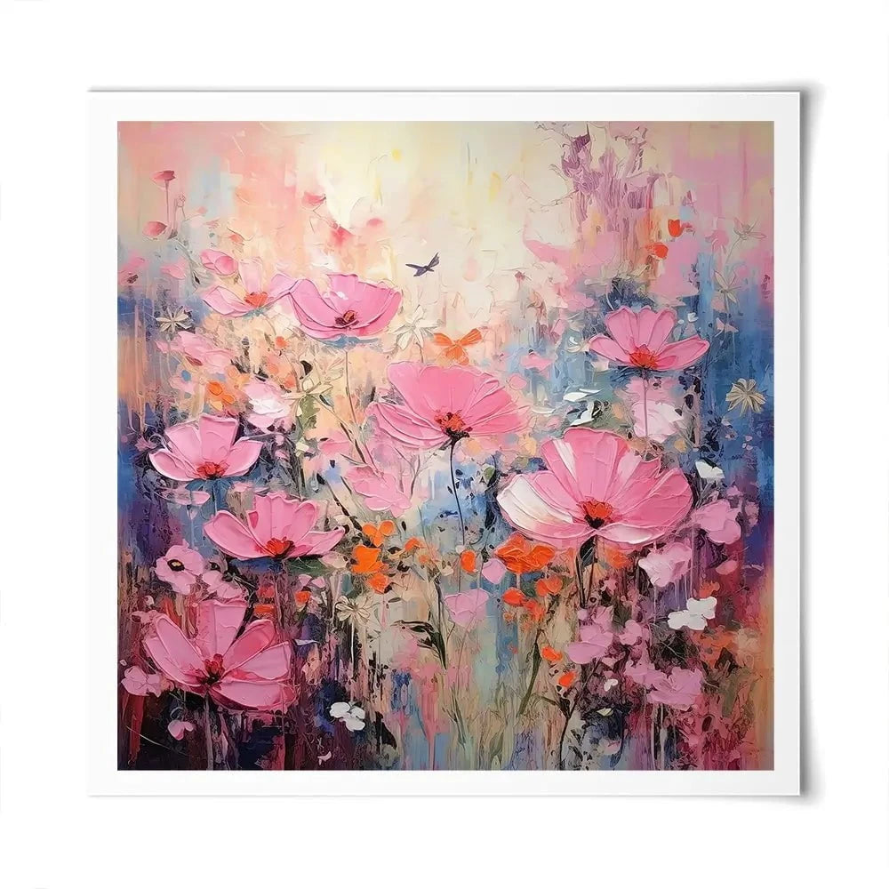 Wild Pink Meadow Square Art Print Wild Pink Meadow Square Art Print wall art product David Alexander Elder