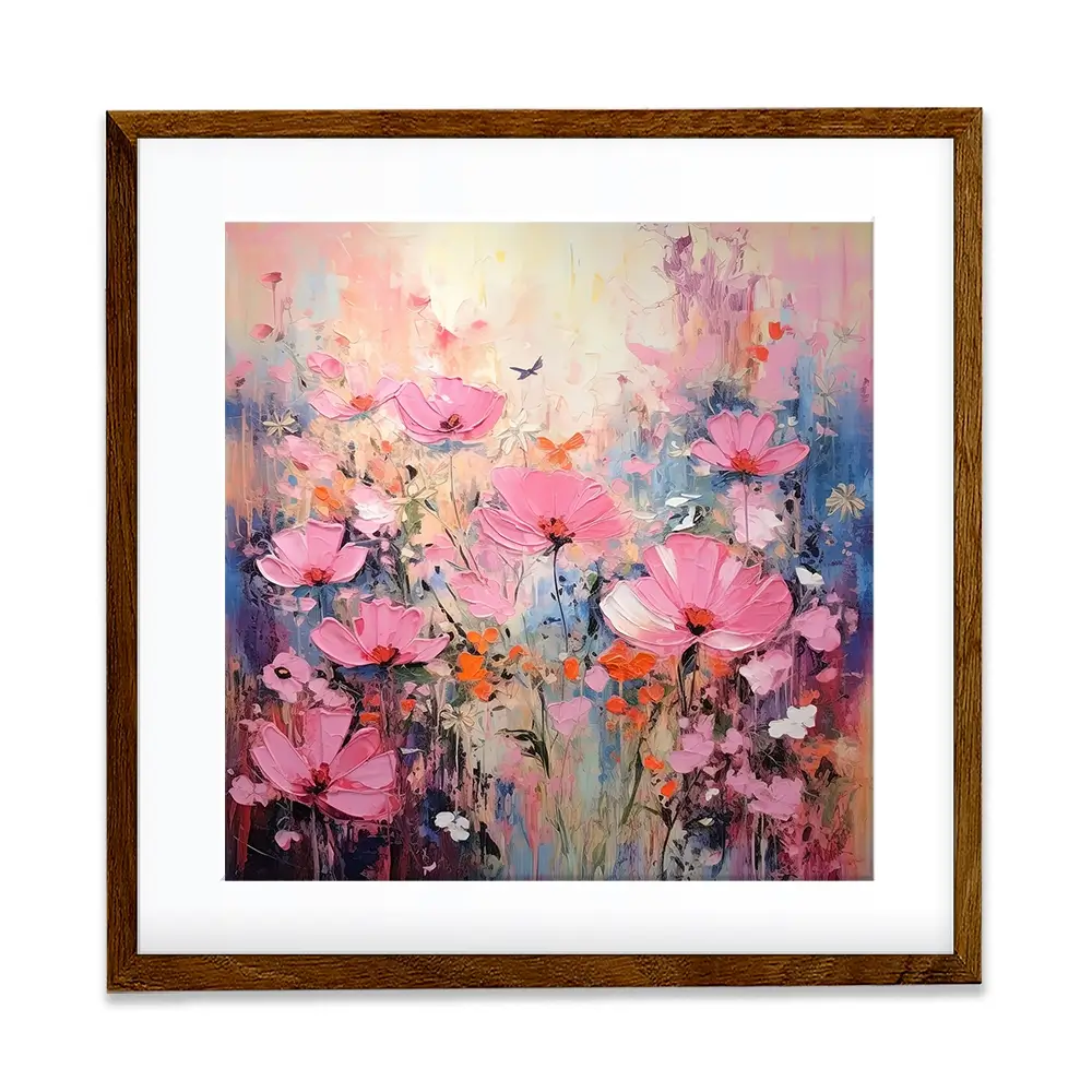 Wild Pink Meadow Square Framed Art Print Wild Pink Meadow Square Framed Art Print wall art product David Alexander Elder