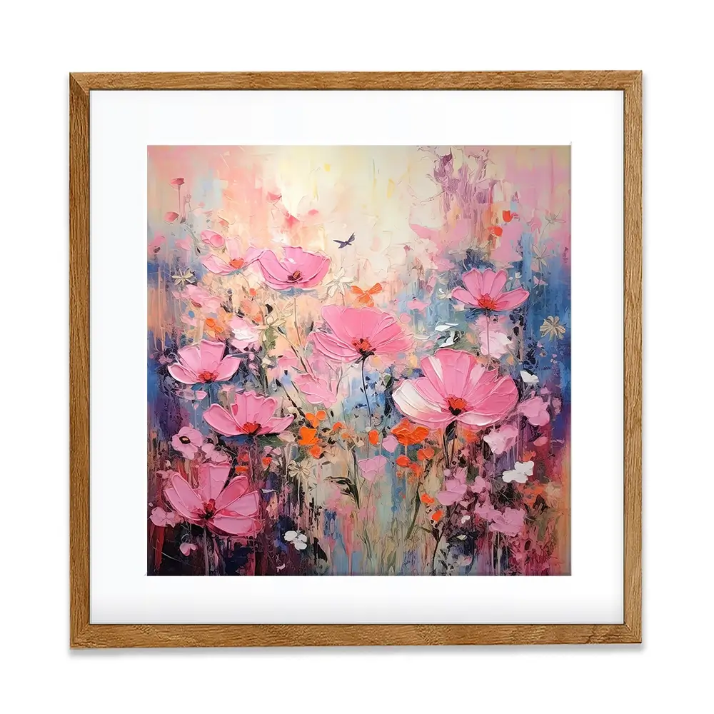 Wild Pink Meadow Square Framed Art Print Wild Pink Meadow Square Framed Art Print wall art product David Alexander Elder