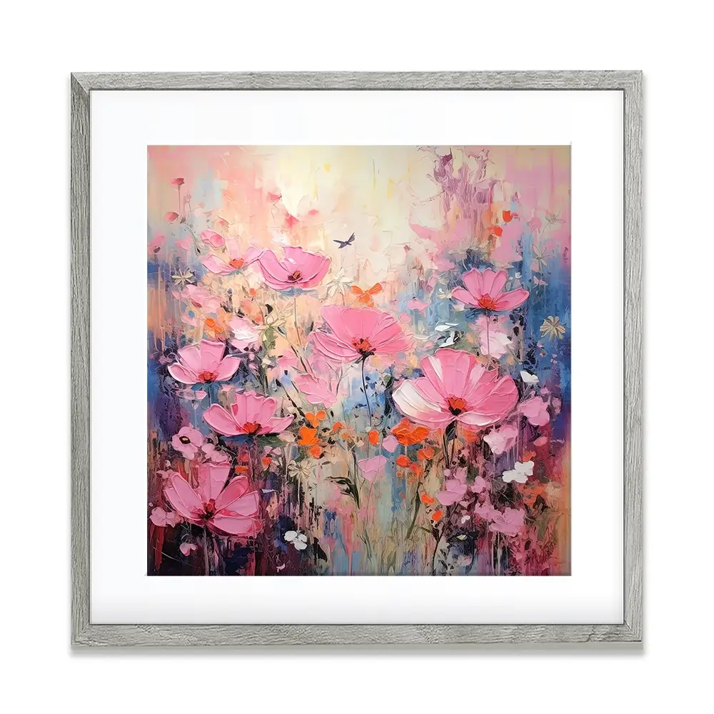Wild Pink Meadow Square Framed Art Print Wild Pink Meadow Square Framed Art Print wall art product David Alexander Elder