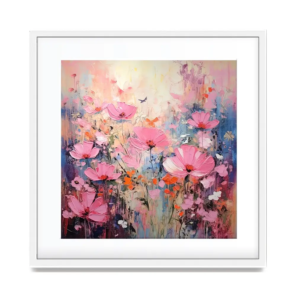 Wild Pink Meadow Square Framed Art Print Wild Pink Meadow Square Framed Art Print wall art product David Alexander Elder