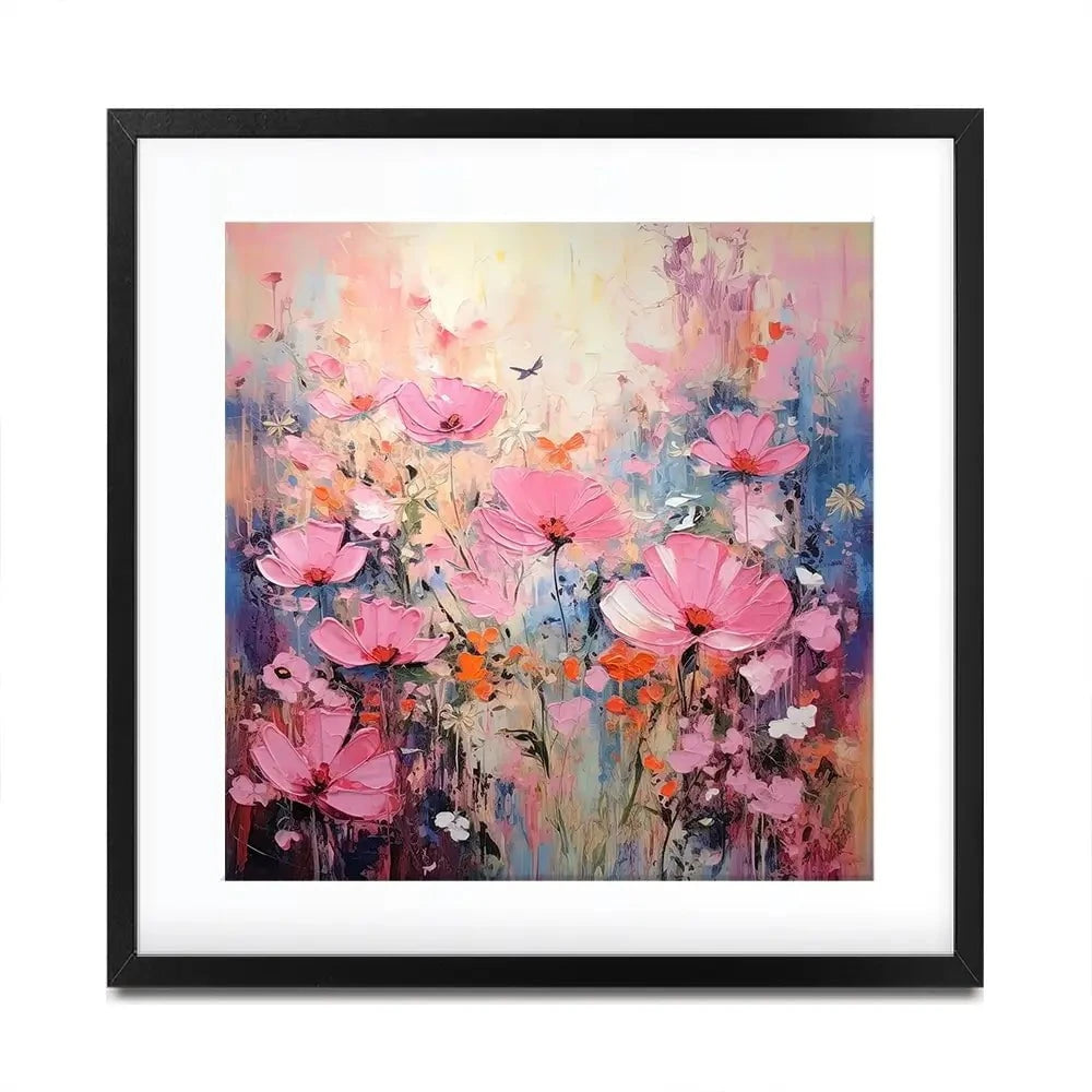 Wild Pink Meadow Square Framed Art Print Wild Pink Meadow Square Framed Art Print wall art product David Alexander Elder