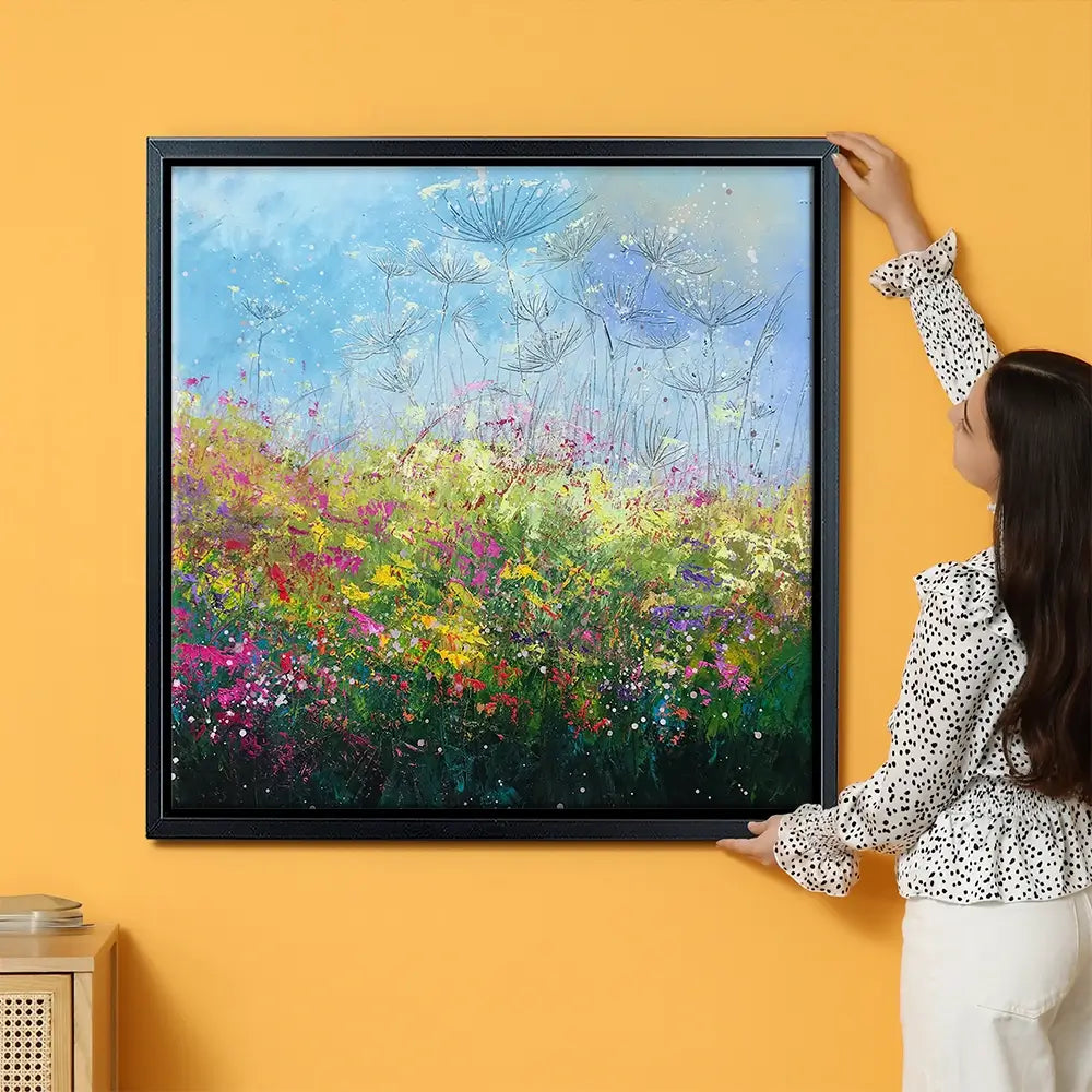 Wild Poppy Seeds Oversized Square Canvas Print Wild Poppy Seeds Oversized Square Canvas Print wall art product Laure Bury