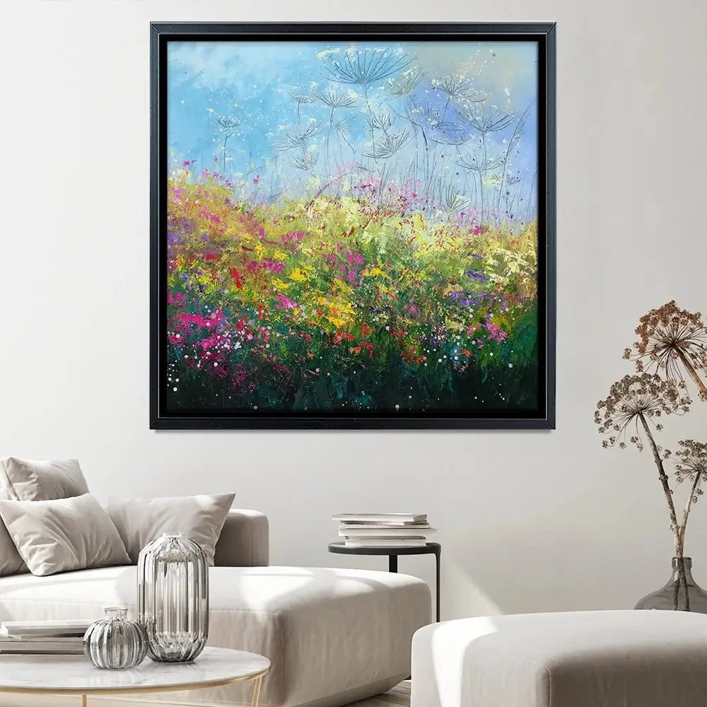 Wild Poppy Seeds Square Canvas Print Wild Poppy Seeds Square Canvas Print wall art product Laure Bury