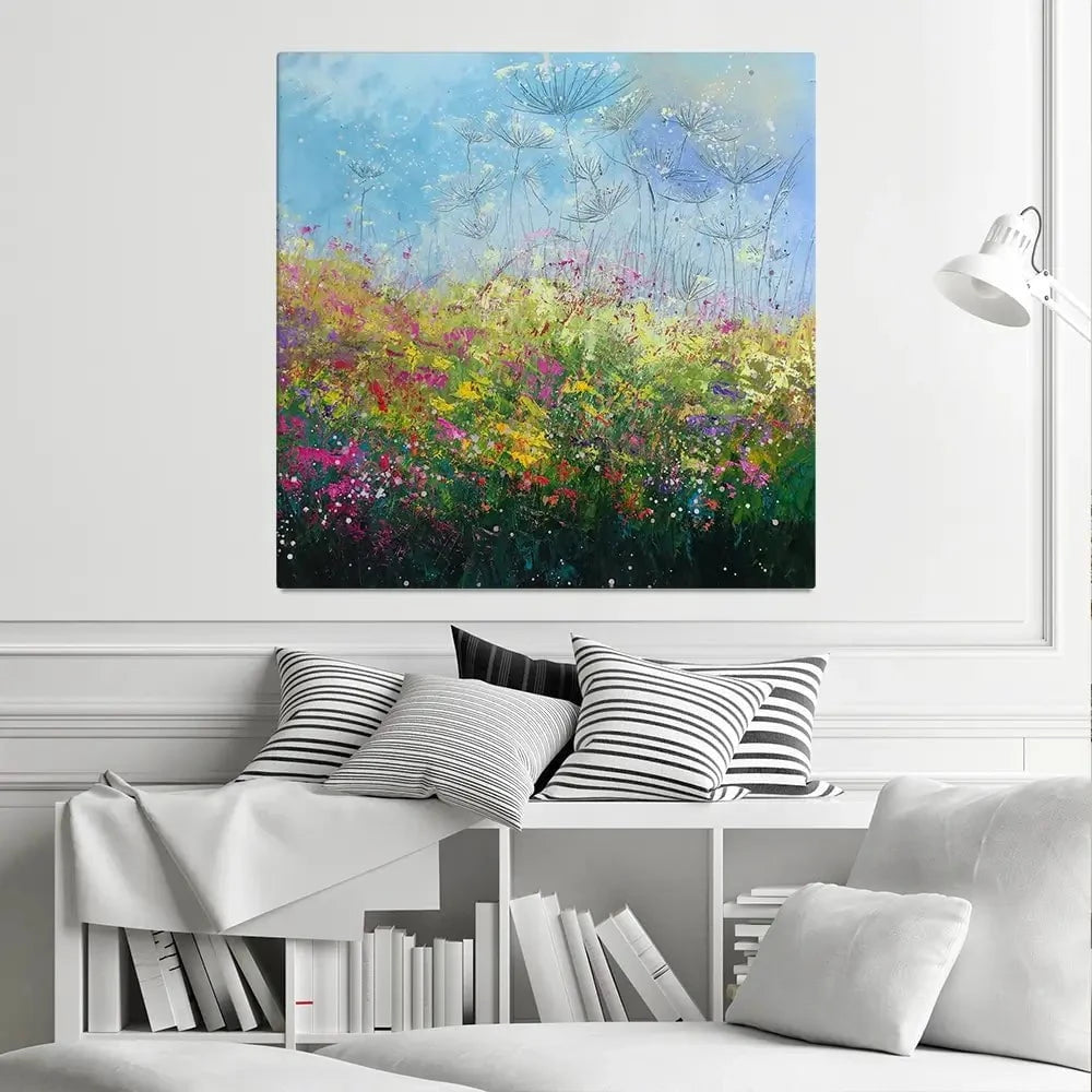 Wild Poppy Seeds Square Canvas Print Wild Poppy Seeds Square Canvas Print wall art product Laure Bury