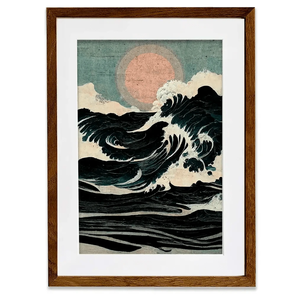 Wild Waves Framed Art Print Wild Waves Framed Art Print wall art product Treechild