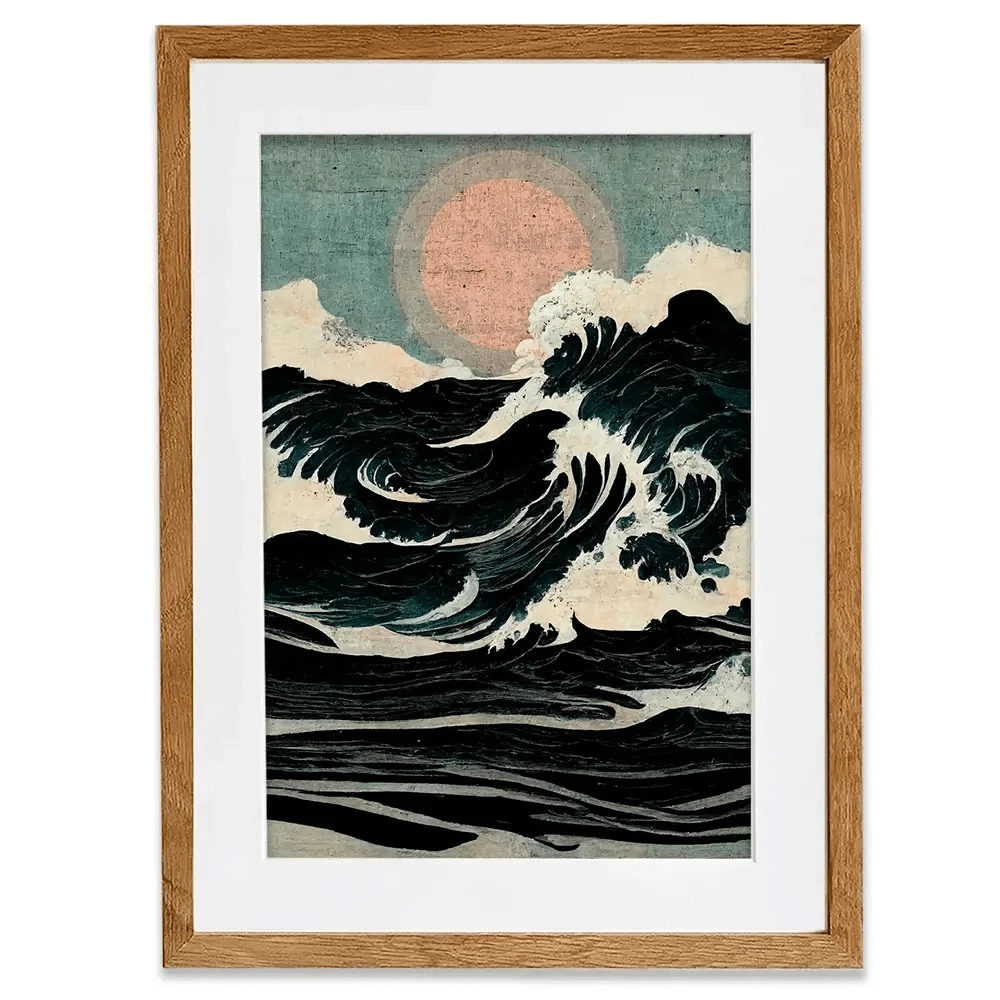 Wild Waves Framed Art Print Wild Waves Framed Art Print wall art product Treechild