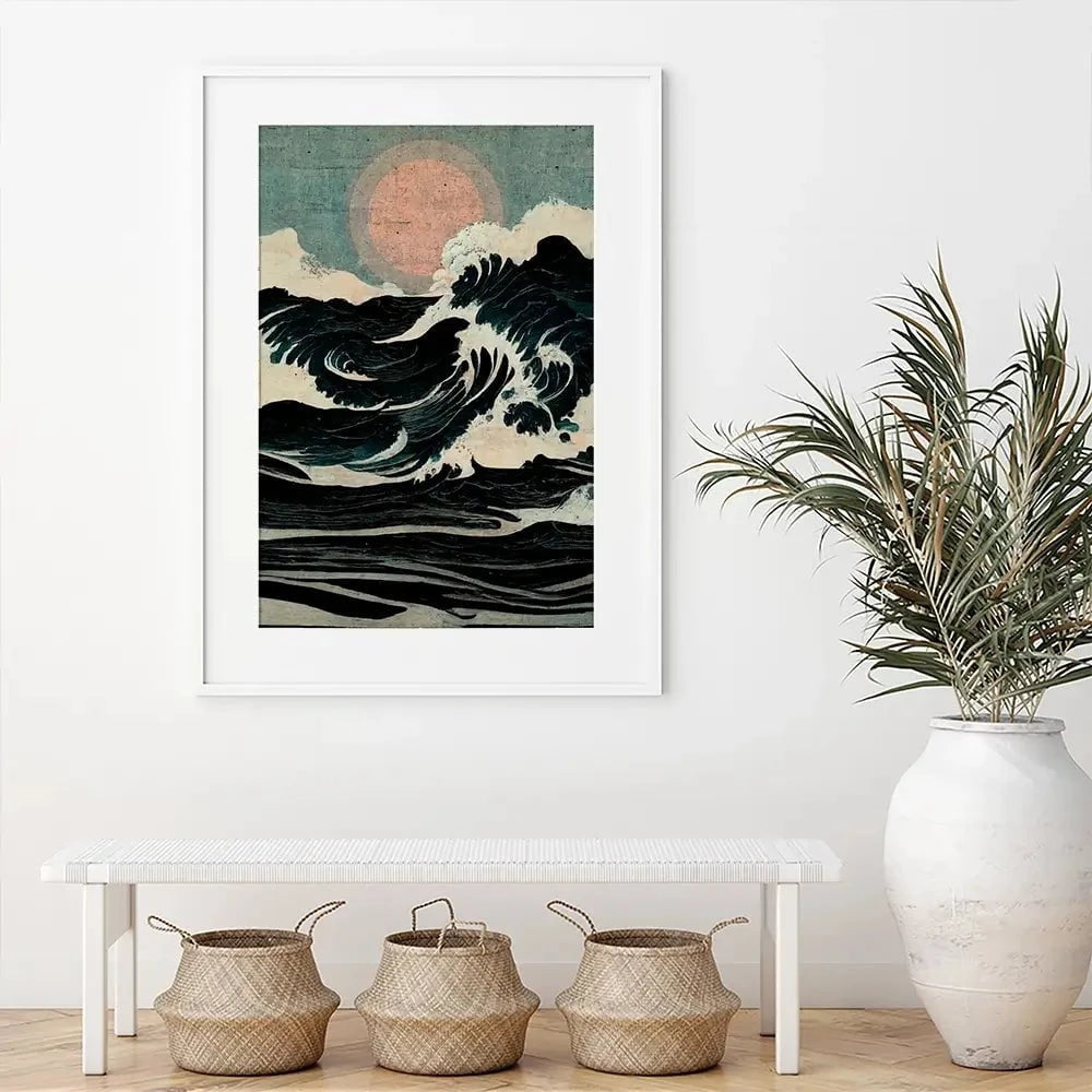 Wild Waves Framed Art Print Wild Waves Framed Art Print wall art product Treechild