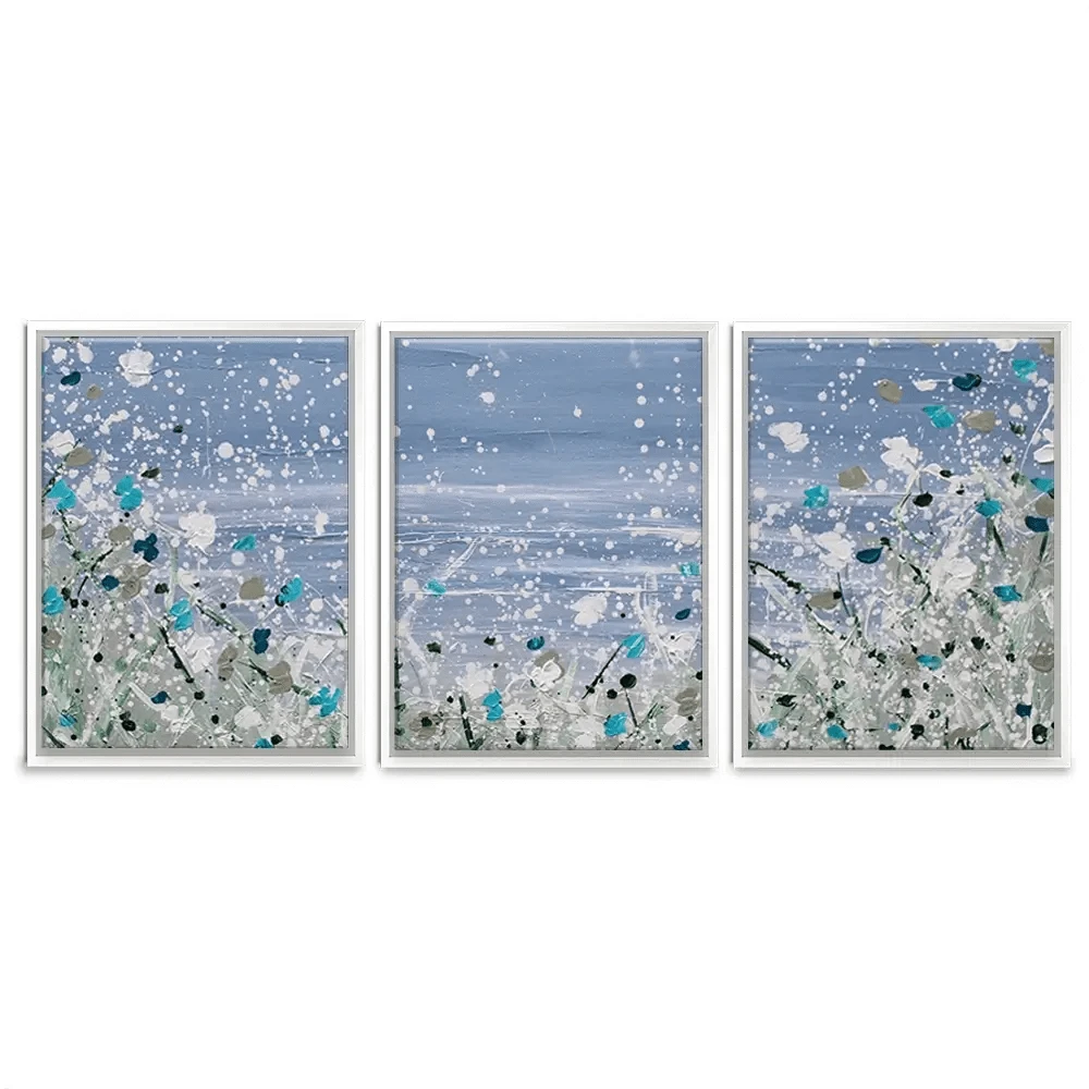 Wild Winter Sea Trio Canvas Print Wild Winter Sea Trio Canvas Print wall art product Charlotte Anna Reed