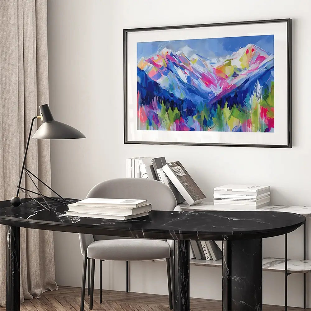 Wildfire Slopes Framed Art Print Wildfire Slopes Framed Art Print wall art product Chromatic Storm Studio