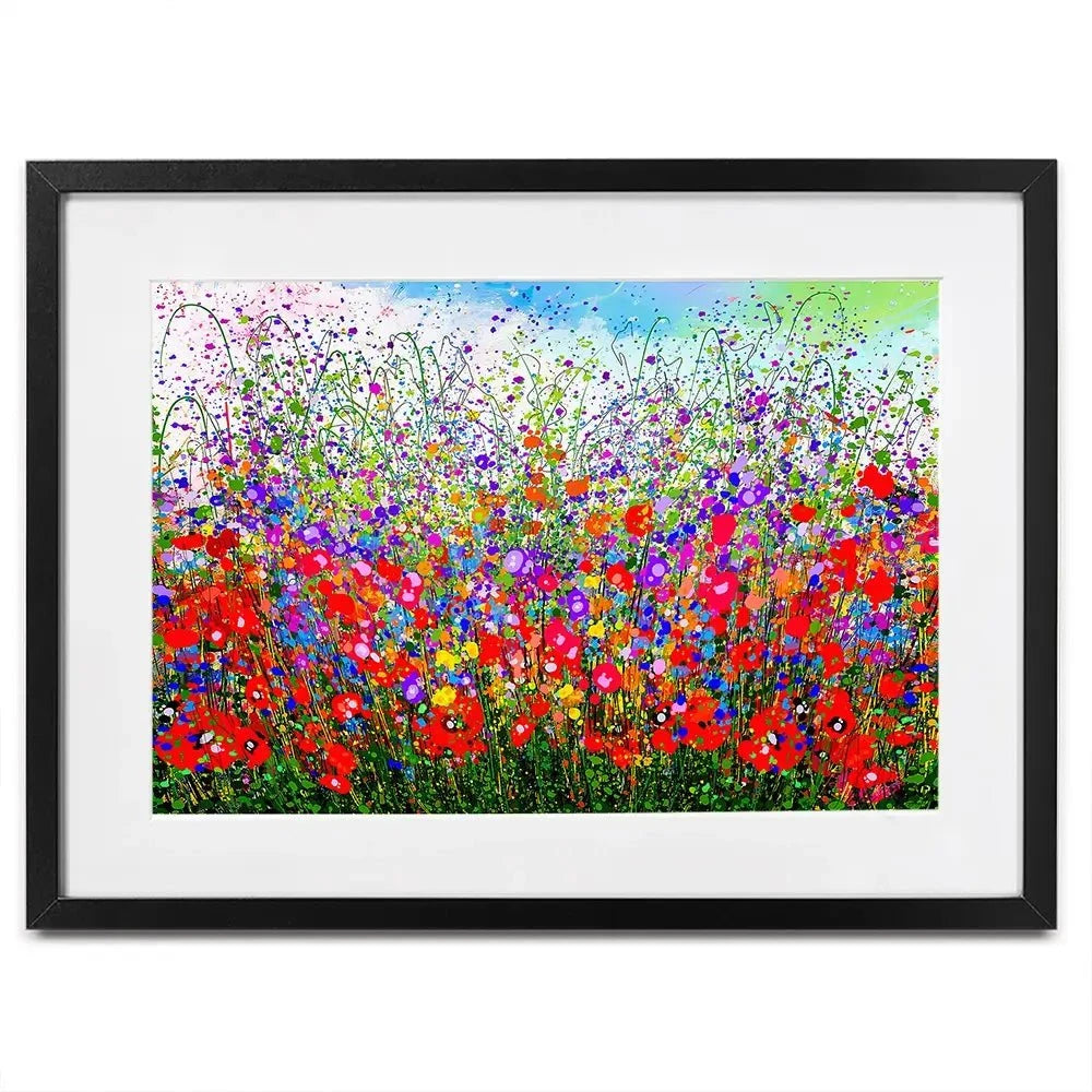 Wildflower Celebration Meadow Framed Art Print Wildflower Celebration Meadow Framed Art Print wall art product Lena Owens - Independent