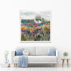 Wildflower Cottage Canvas Print wall art product Carol Robinson