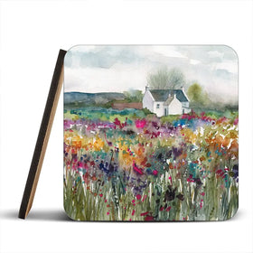 Wildflower Cottage Coaster Set Wildflower Cottage Coaster Set wall art product Carol Robinson