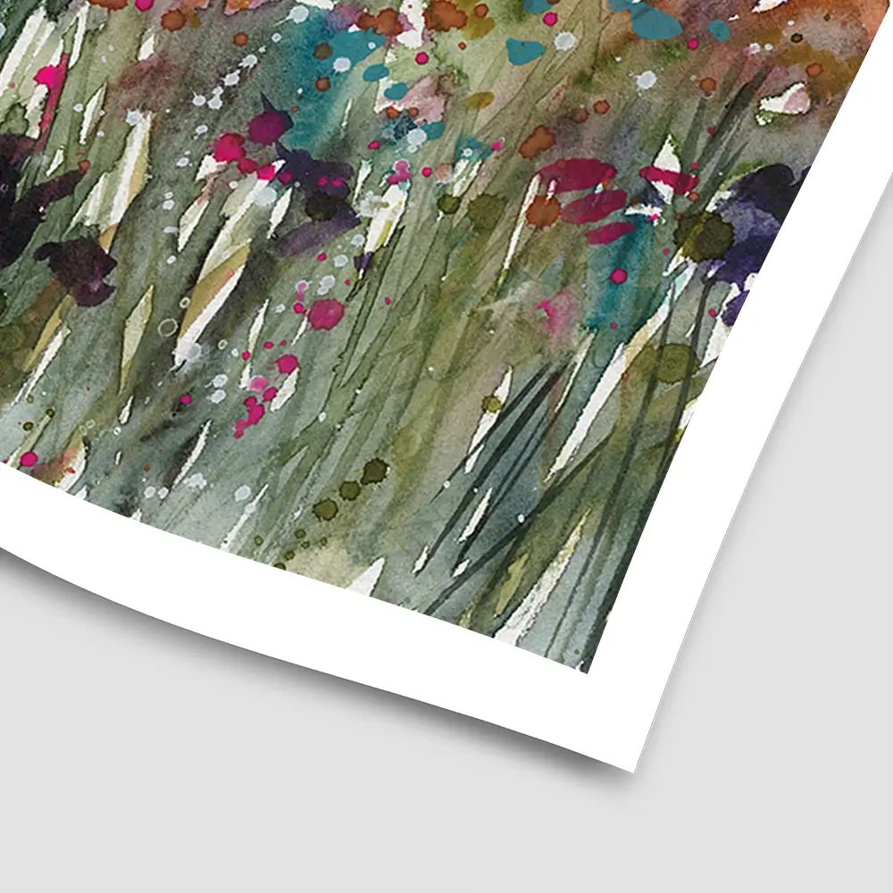 Wildflower Cottage Square Art Print Wildflower Cottage Square Art Print wall art product Carol Robinson