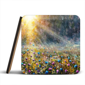Wildflower Field At Sunrise Coaster Set Rainbow Soul Tree Coaster Set | Rainbow Soul Tree Art Coasters wall art product Valery Rybakow / Shutterstock