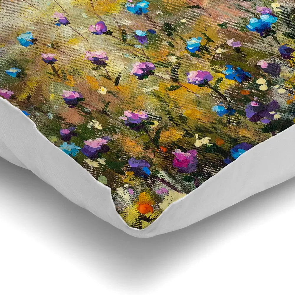 Wildflower Field At Sunrise Cushion Wildflower Field At Sunrise Cushion wall art product Valery Rybakow / Shutterstock