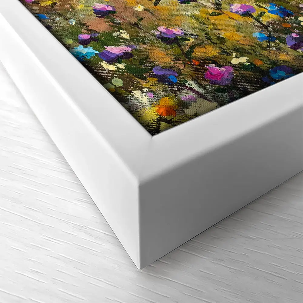 Wildflower Field At Sunrise Square Canvas Print Wildflower Field At Sunrise Square Canvas Print wall art product Valery Rybakow / Shutterstock