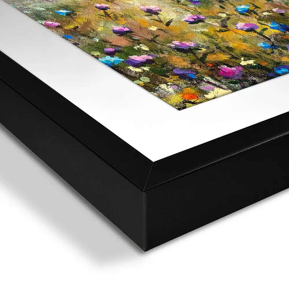 Wildflower Field At Sunrise Square Framed Art Print Wildflower Field At Sunrise Square Framed Art Print wall art product Valery Rybakow / Shutterstock