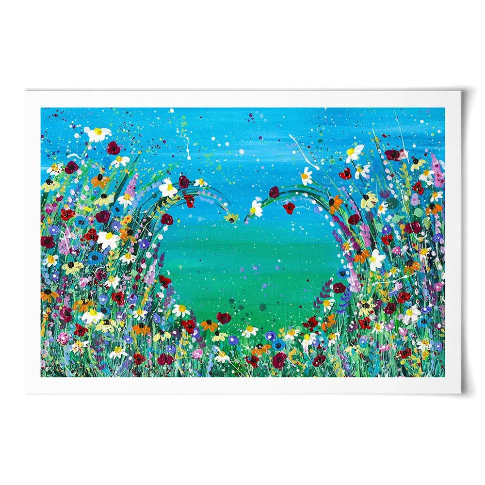 Wildflower Heart Art Print Wildflower Heart Art Print wall art product Emma LC Art