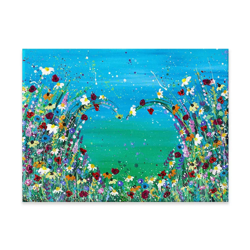 Wildflower Heart Canvas Print Wildflower Heart Canvas Print wall art product Emma LC Art
