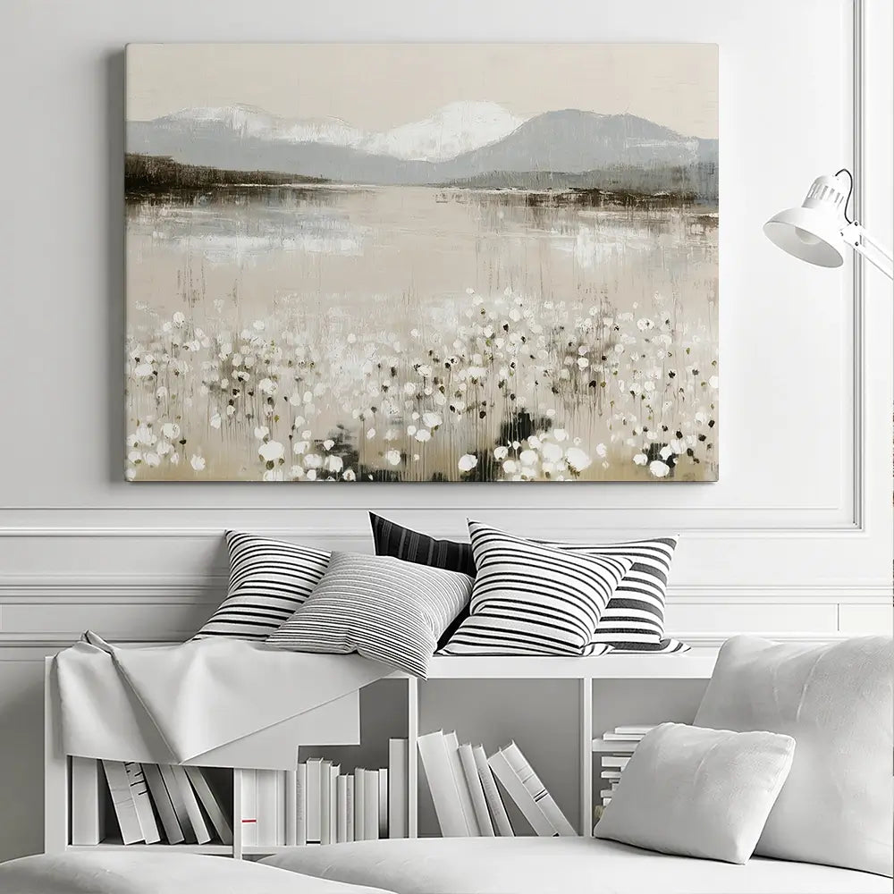 Wildflower Lake And Range Canvas Print Wildflower Lake And Range Canvas Print wall art product Chromatic Storm Studio