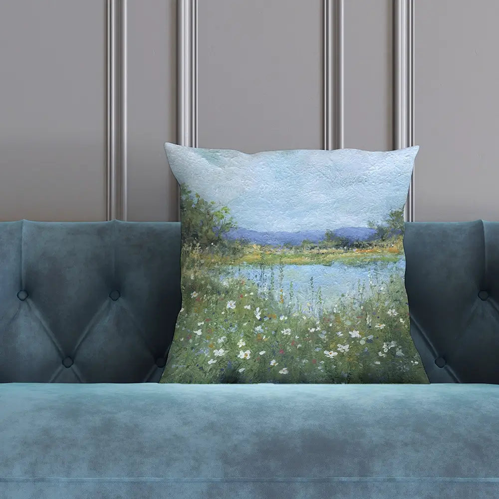 Wildflower Lake Cushion Wildflower Lake Cushion wall art product Carol Robinson